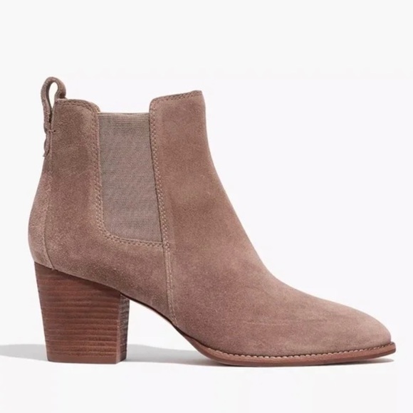 Madewell The Regan Ankle Suede Leather Boot in Wet Pebble Size 8 - Picture 7 of 14